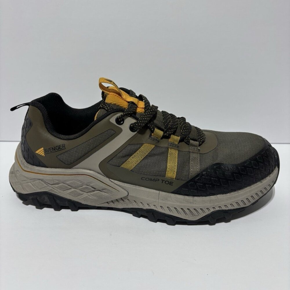 Avenger Men’s Aero Trail Composite Toe Sneakers Olive, Size 10.5 Wide